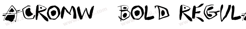 AcromW00 Bold Regula字体转换